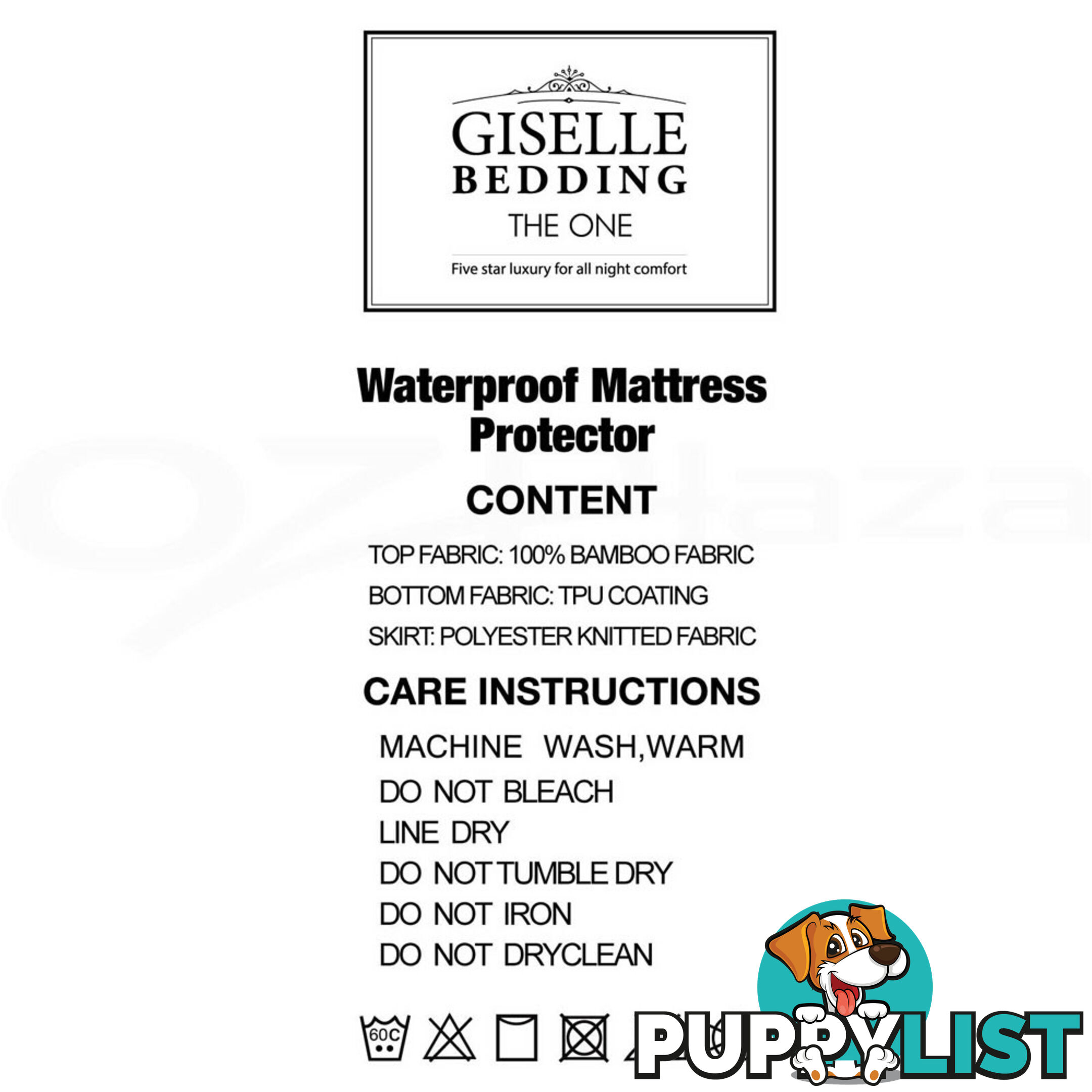 Waterproof Fleece Lined Dog Bed - Large