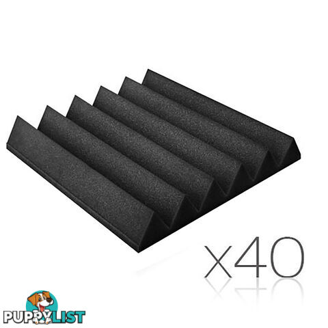 6 Teeth Wedge 30 x 30cm Acoustic Foam Panels x 40