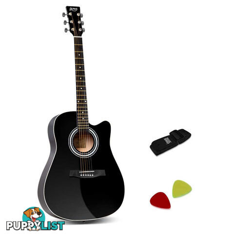 41 Steel-Stringed Acoustic Guitar Black