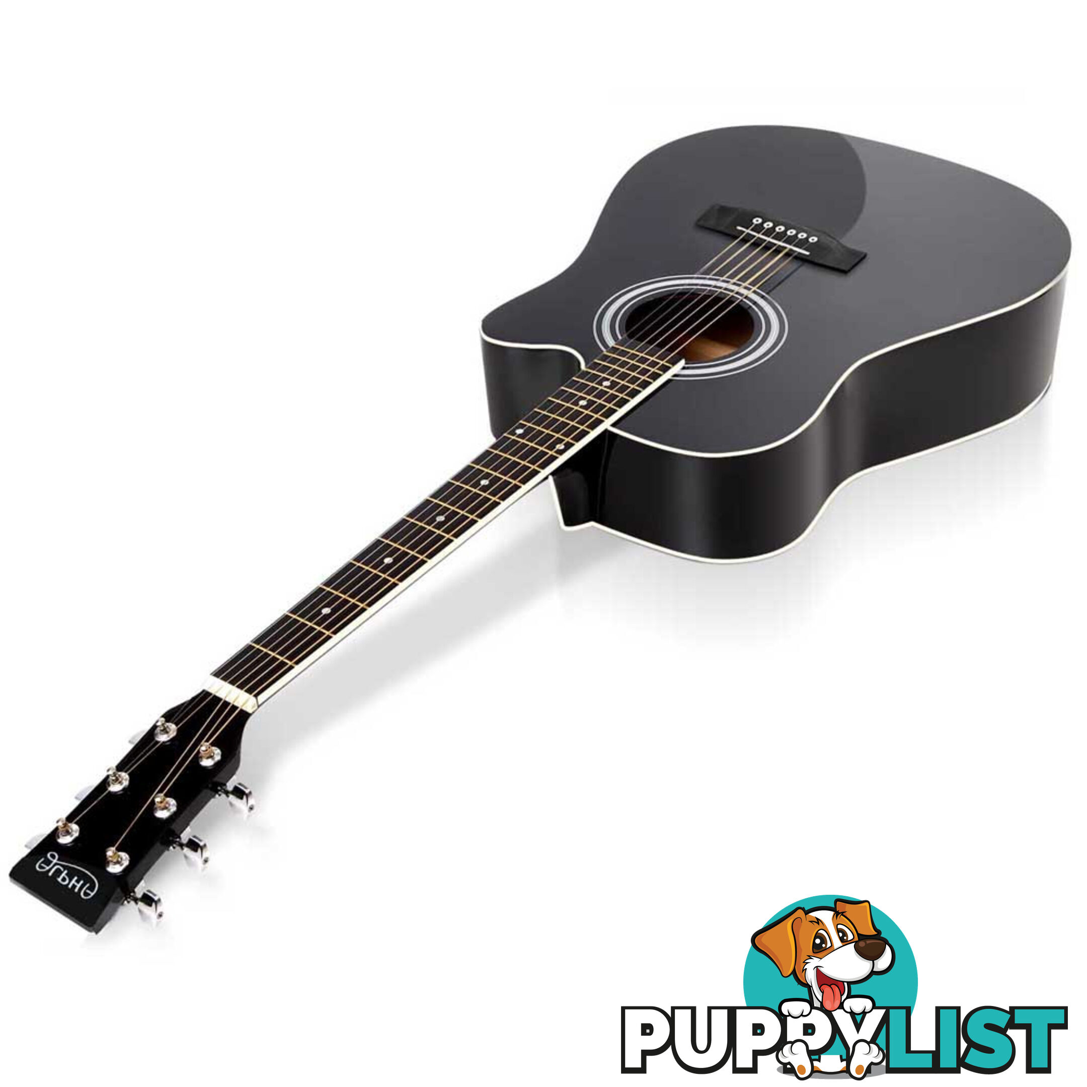 41 Steel-Stringed Acoustic Guitar Black