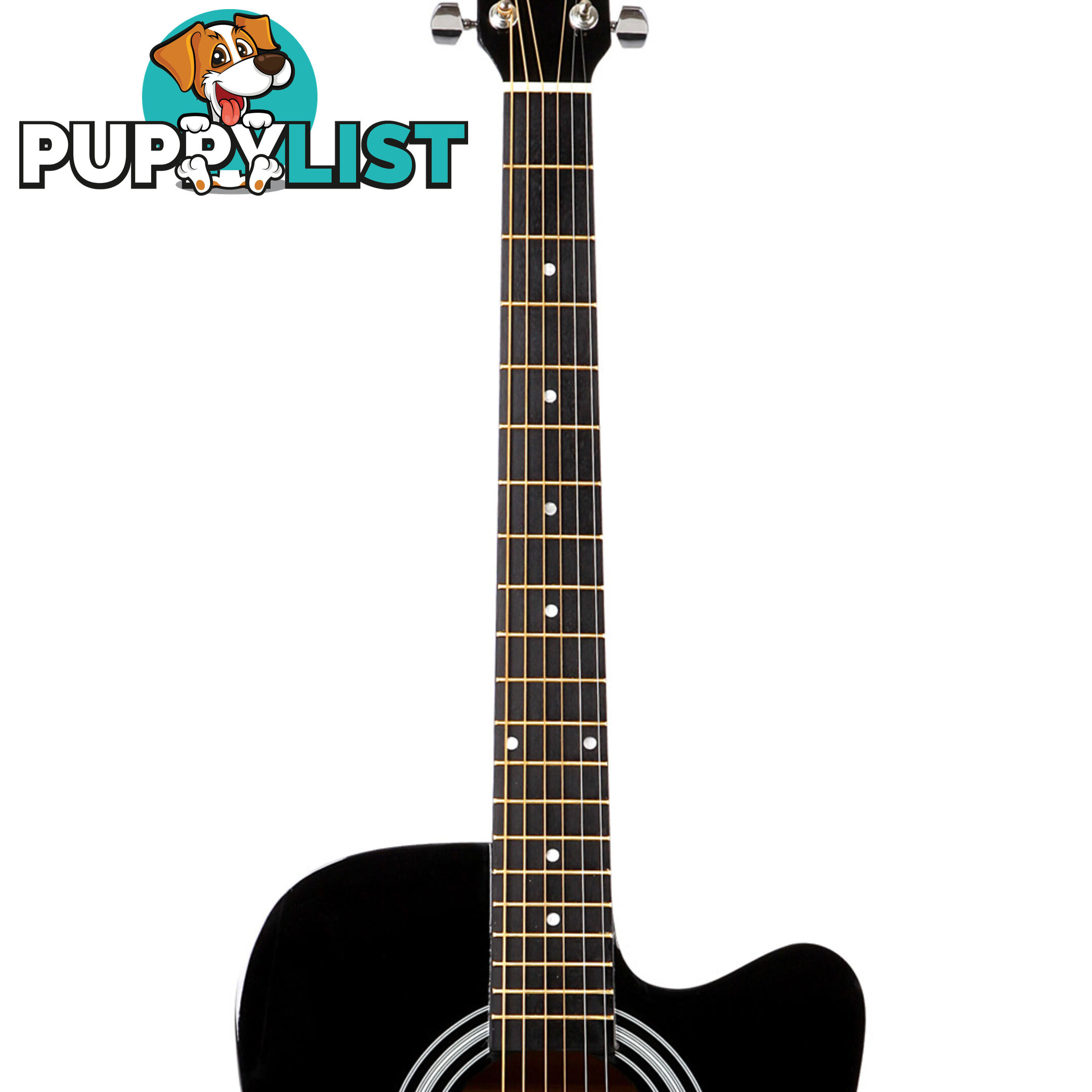 41 Steel-Stringed Acoustic Guitar Black