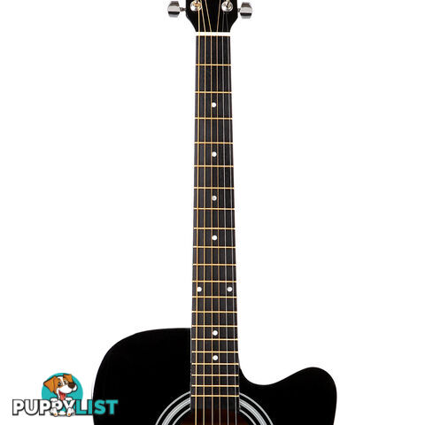 41 Steel-Stringed Acoustic Guitar Black