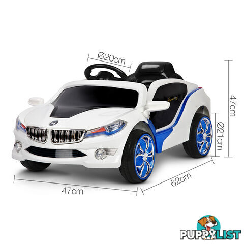 Kids Ride on Car w/ Remote Control Blue White