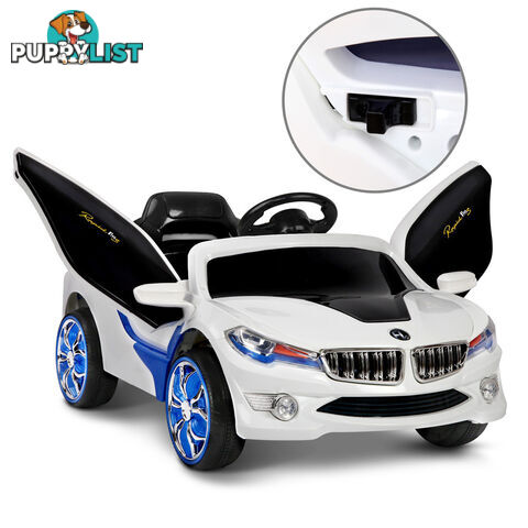 Kids Ride on Car w/ Remote Control Blue White