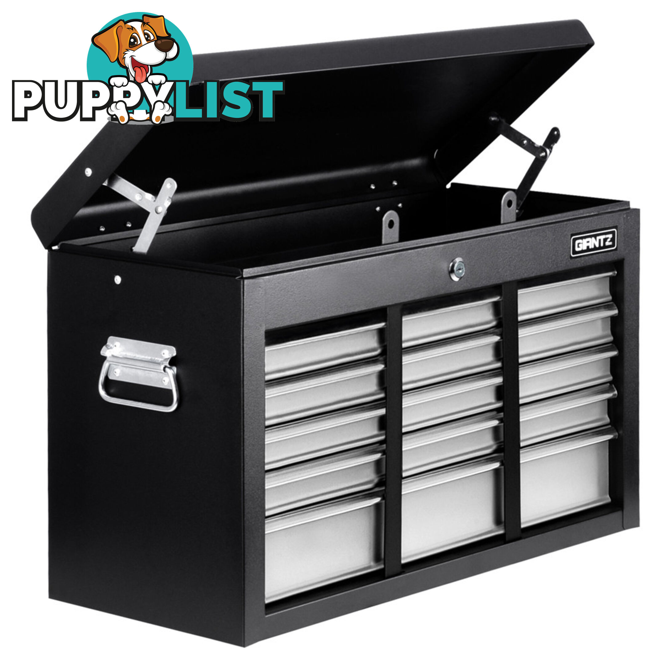 9 Drawers Tool Box Chest Black/Grey