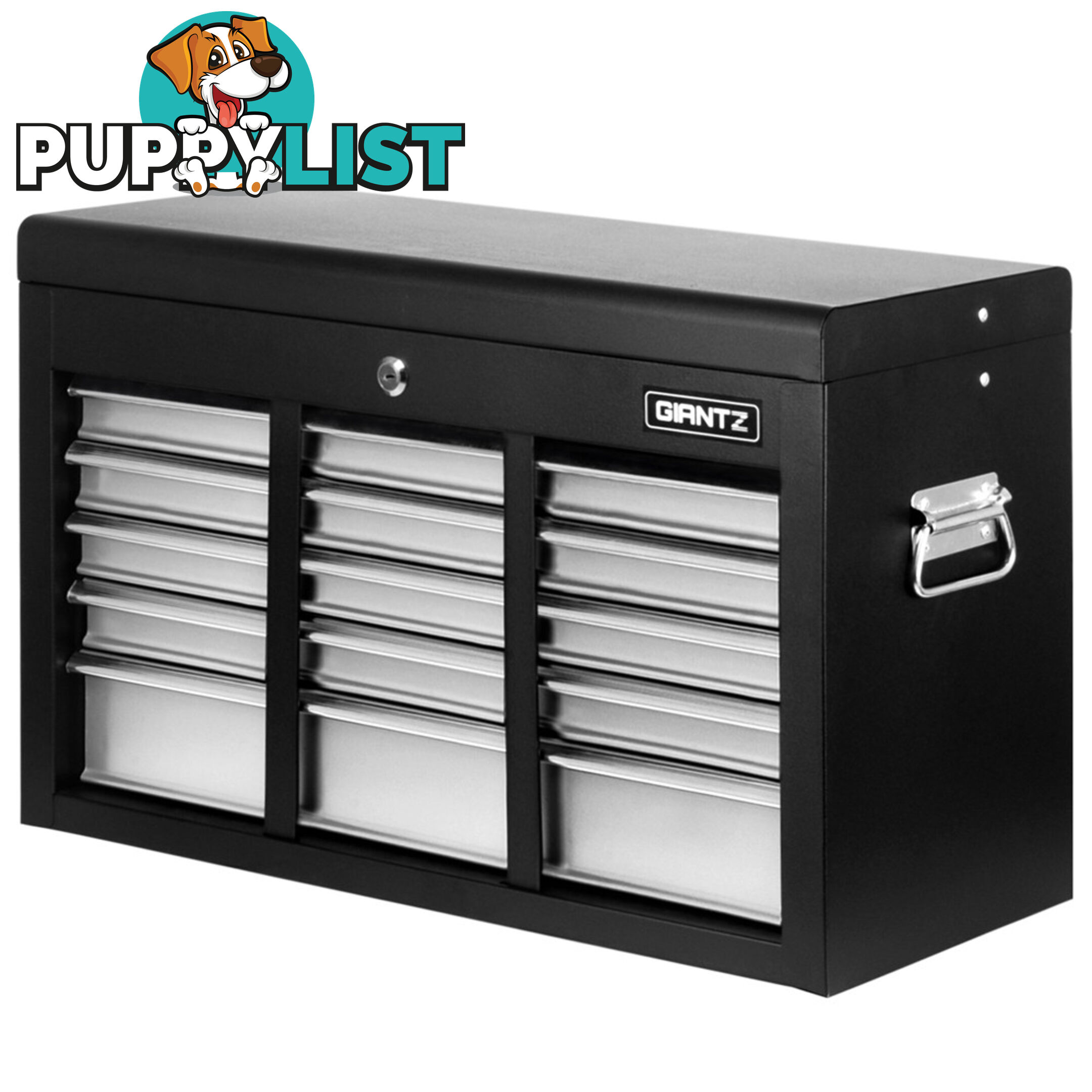 9 Drawers Tool Box Chest Black/Grey