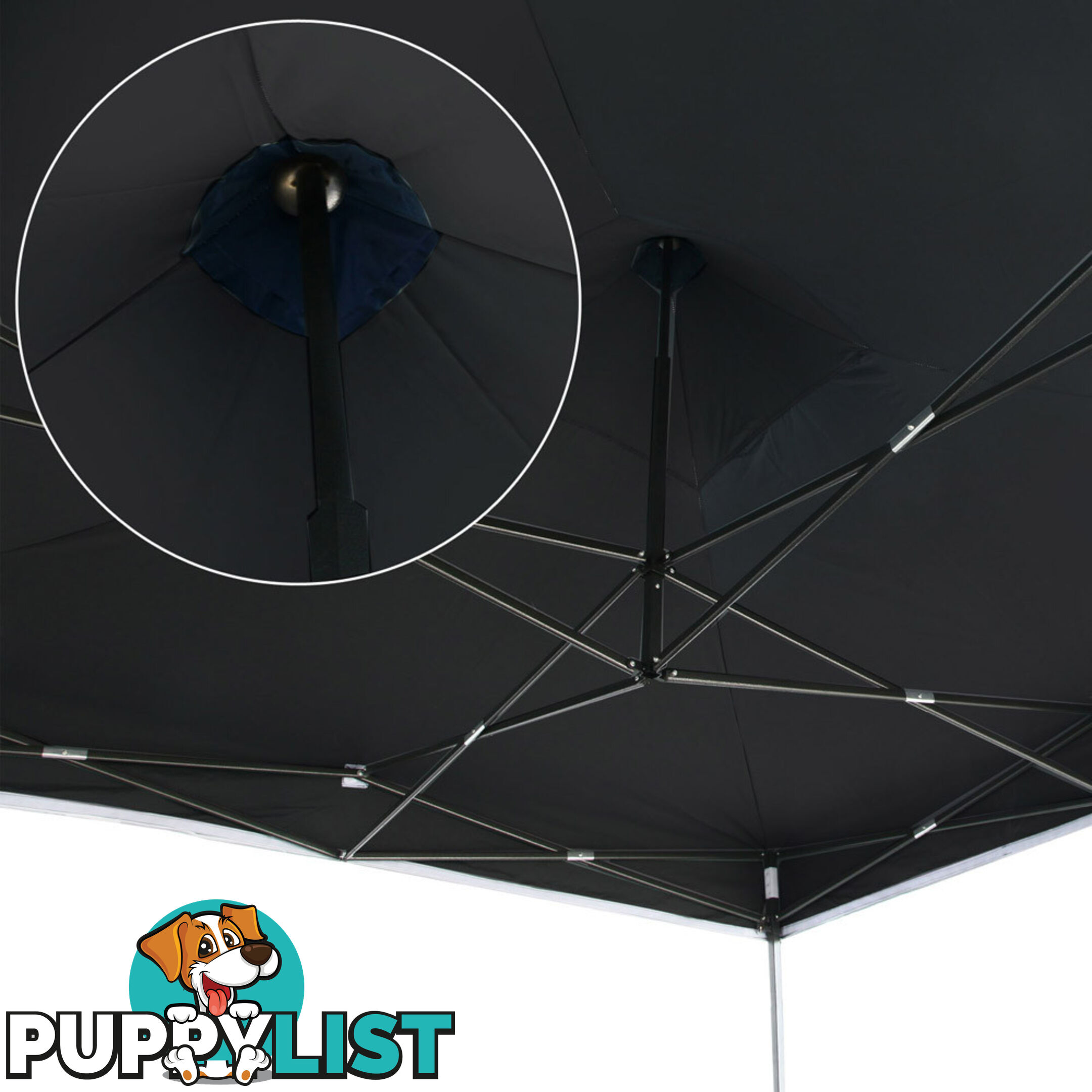 3X3 Pop Up Gazebo - Black