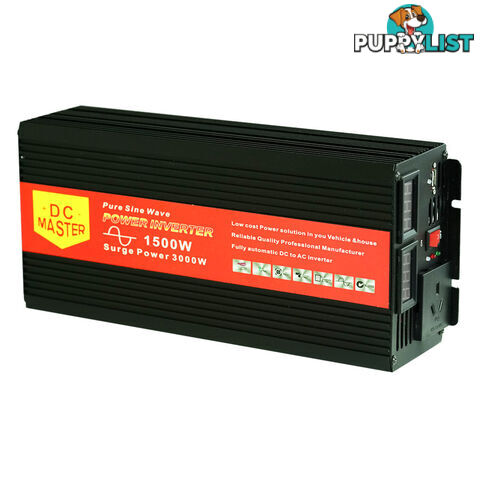 PURE SINE WAVE 3000W MAX 6000W 12V-240V POWER INVERTER CAR CARAVAN CAMPING BOAT