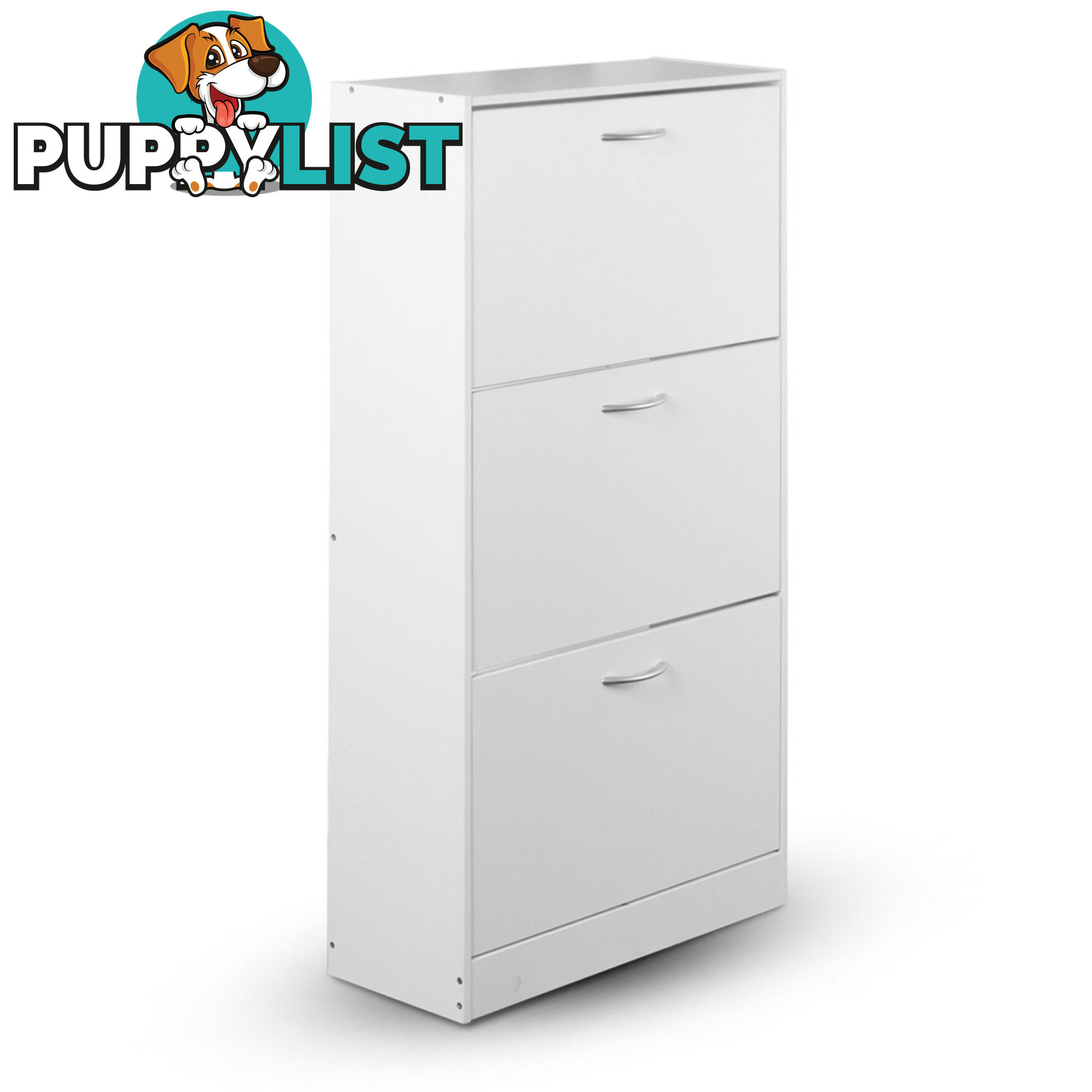 3 Drawers Chest Shoe Cabinet Storage Organizer White