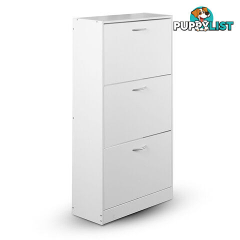 3 Drawers Chest Shoe Cabinet Storage Organizer White