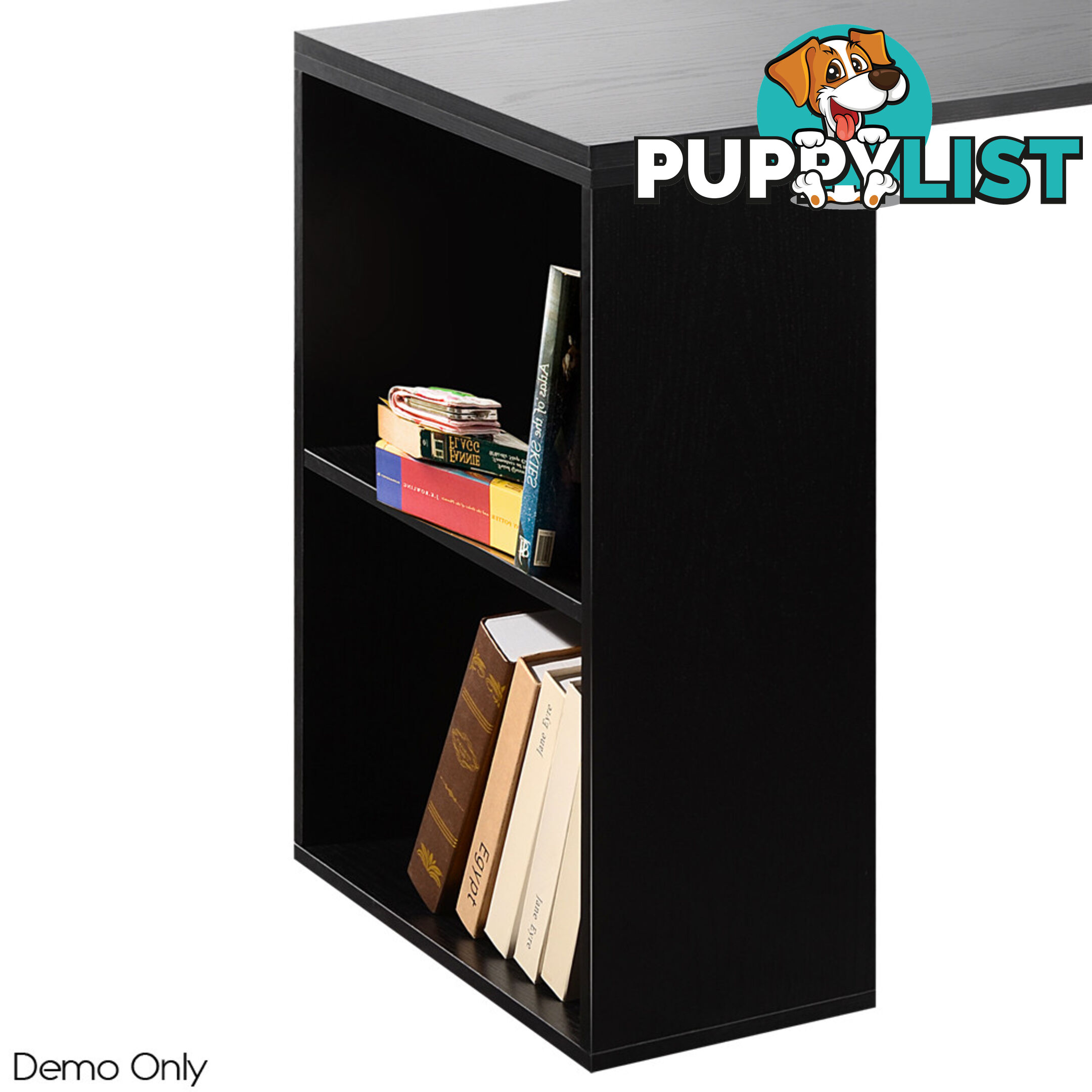 Adjustable CD DVD Book Storage Shelf Black