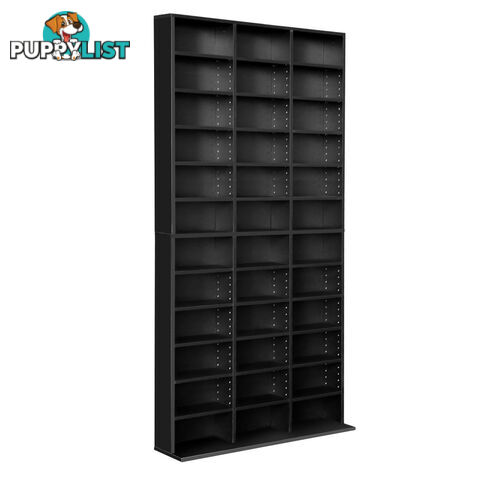 Adjustable CD DVD Book Storage Shelf Black