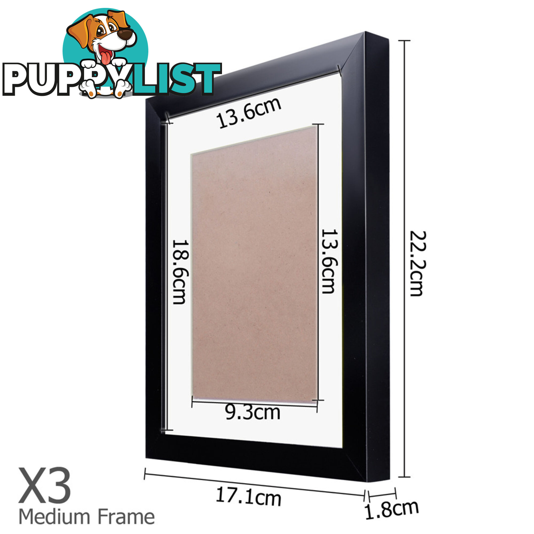 11 pcs Photo Frames Set Wall Black