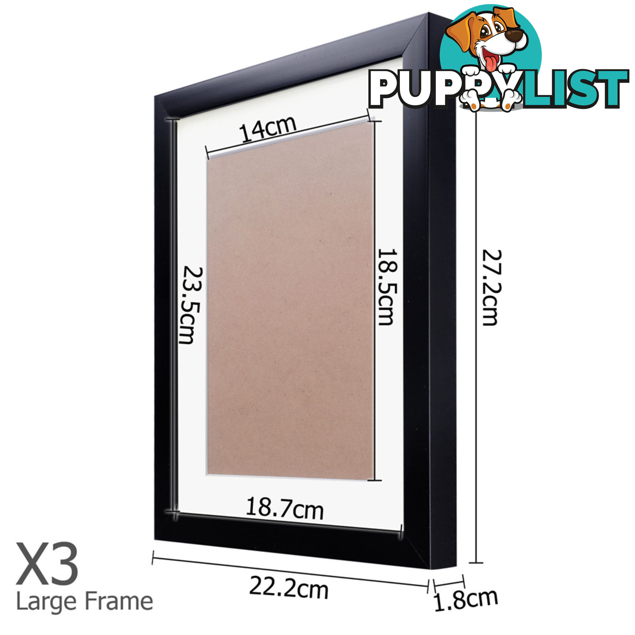 11 pcs Photo Frames Set Wall Black