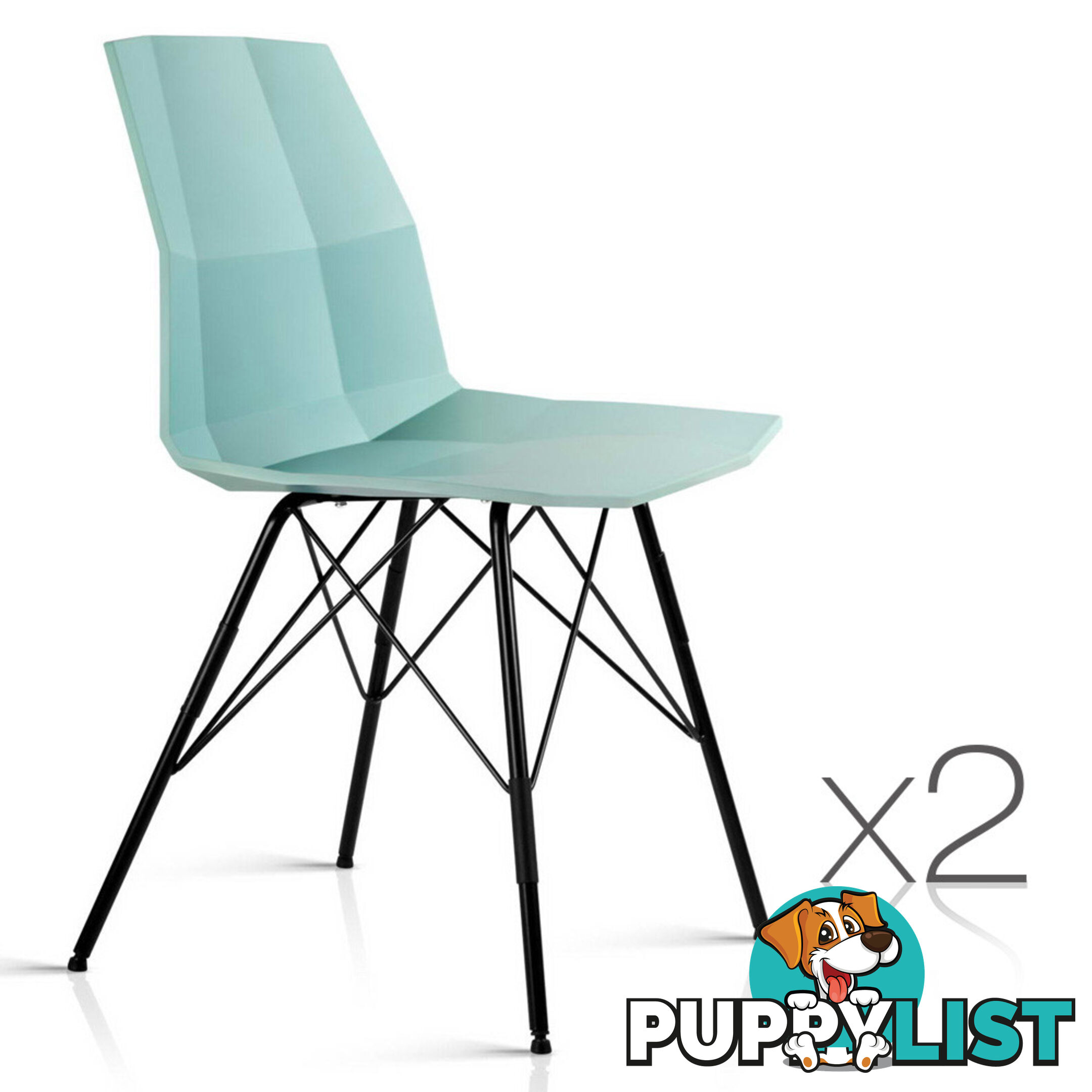 Set of 2 Eames Replica DAW Dining Chair