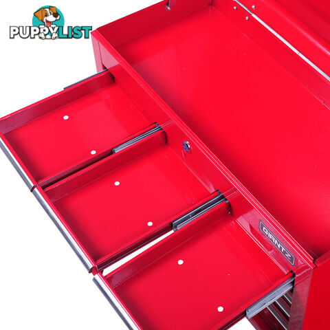 9 Drawers Tool Box Chest Red