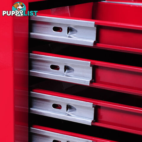 9 Drawers Tool Box Chest Red