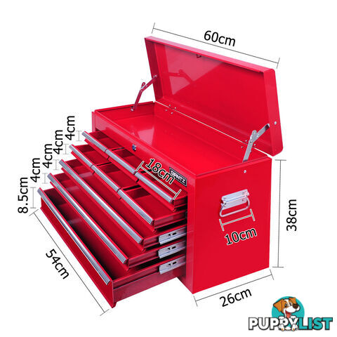 9 Drawers Tool Box Chest Red