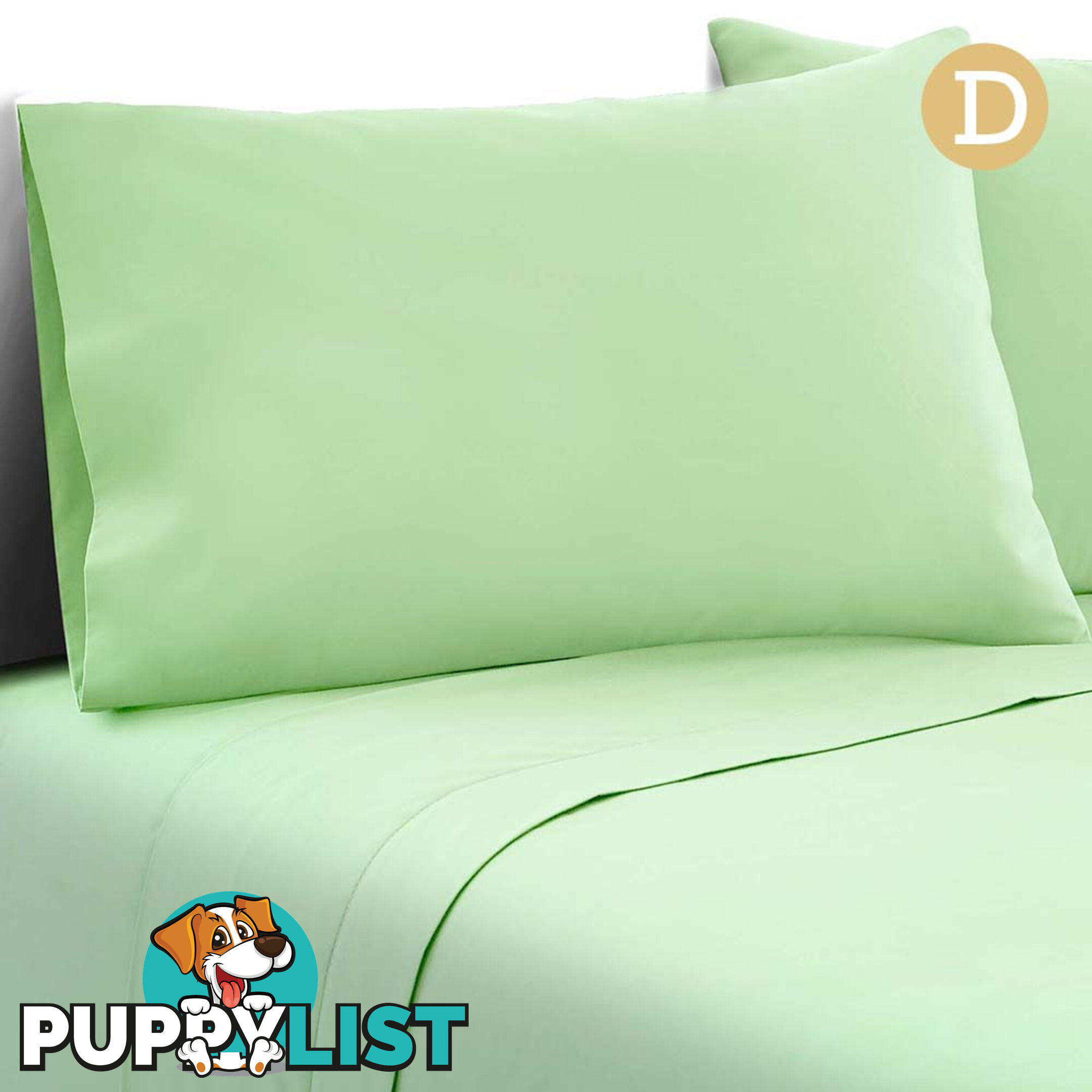 4 Piece Microfibre Sheet Set Double Green