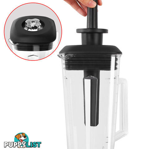 2-in-1 Food Processor & Blender 2L - Red