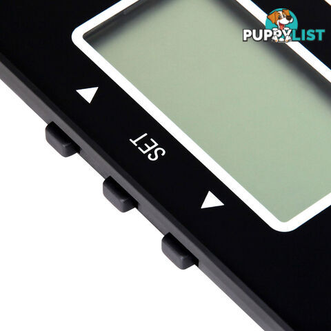 Electronic Digital Body Fat & Hydration Bathroom Glass Scale Black