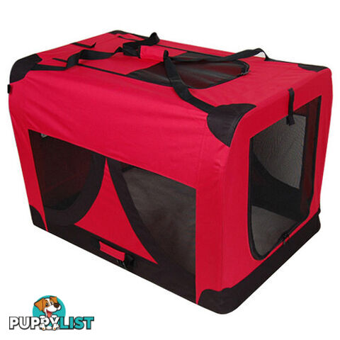 Extra Large Portable Soft Pet Dog Crate Cage Kennel Red