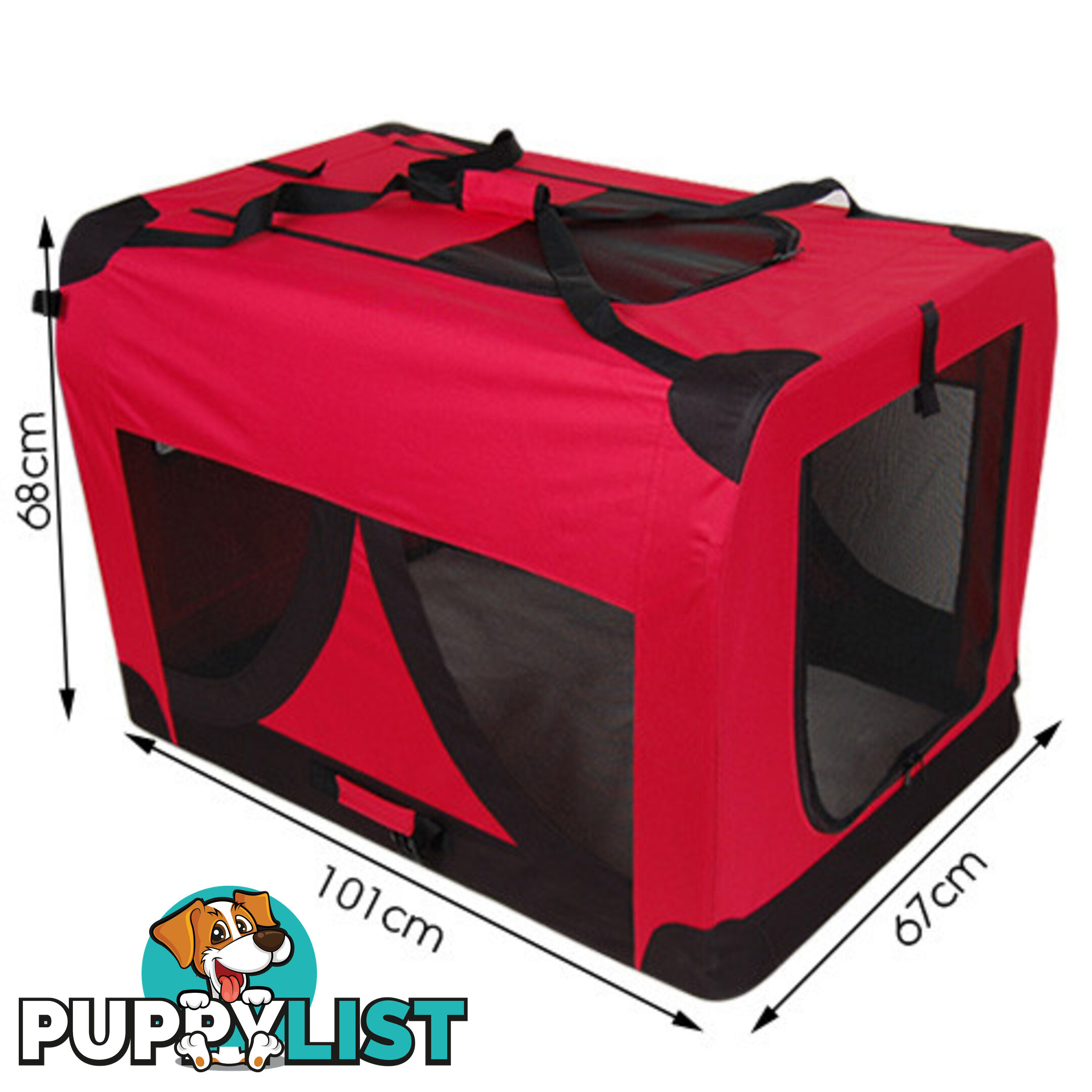 Extra Large Portable Soft Pet Dog Crate Cage Kennel Red