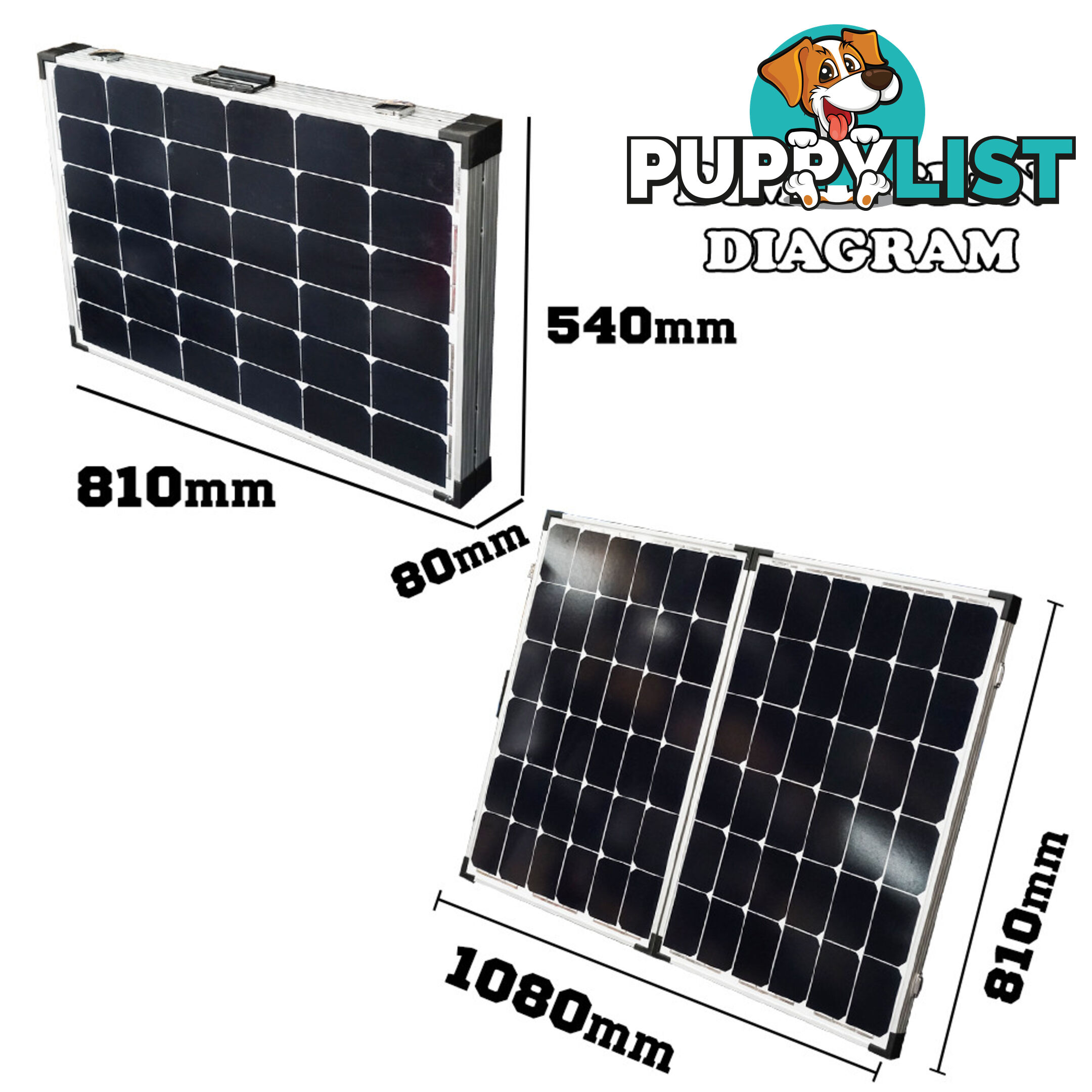 200W Folding Solar Panel Kit Caravan Camping Power 12V Mono Charging Battery