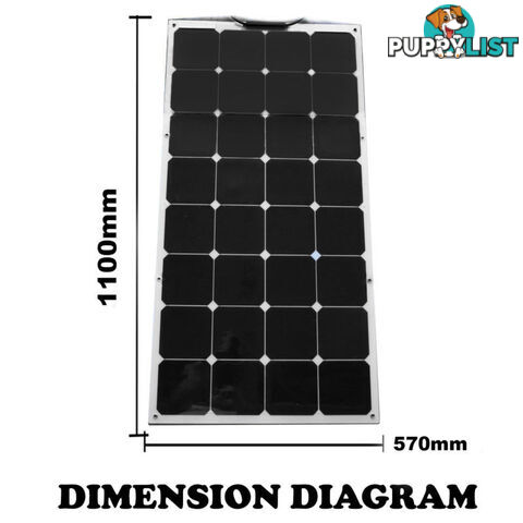 100W 12V FLEXIBLE SOLAR PANEL KIT GENERATOR CARAVAN CAMPING POWER MONO CHARGING