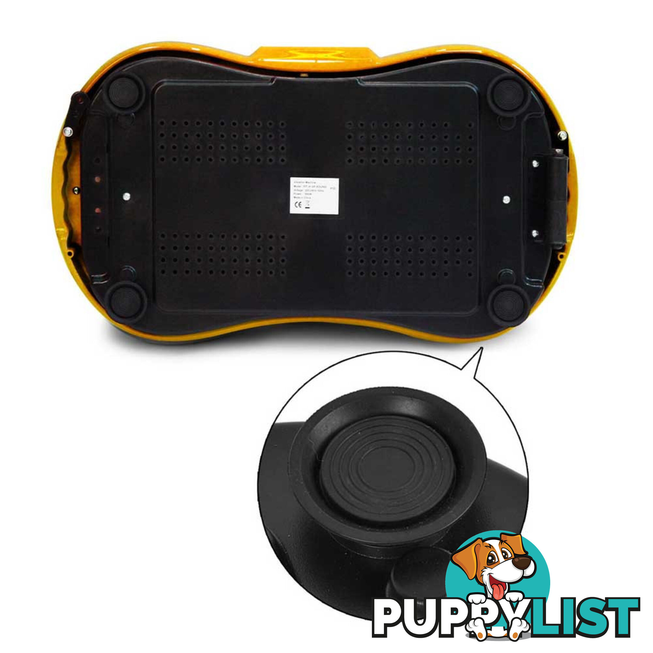 1000W Vibrating Plate with Roller Wheels - Gold