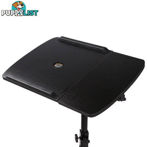 Rotating Mobile Laptop Adjustable Desk w/ USB Cooler White