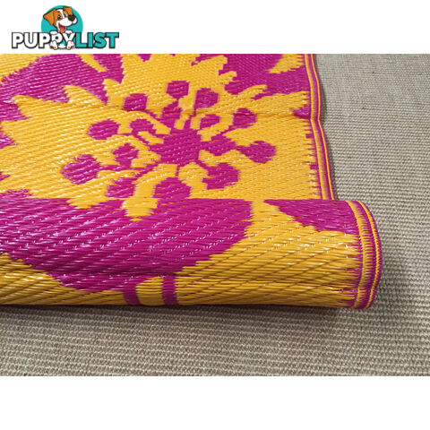 GODETIA Rug Mustard & Pink 150x240cm