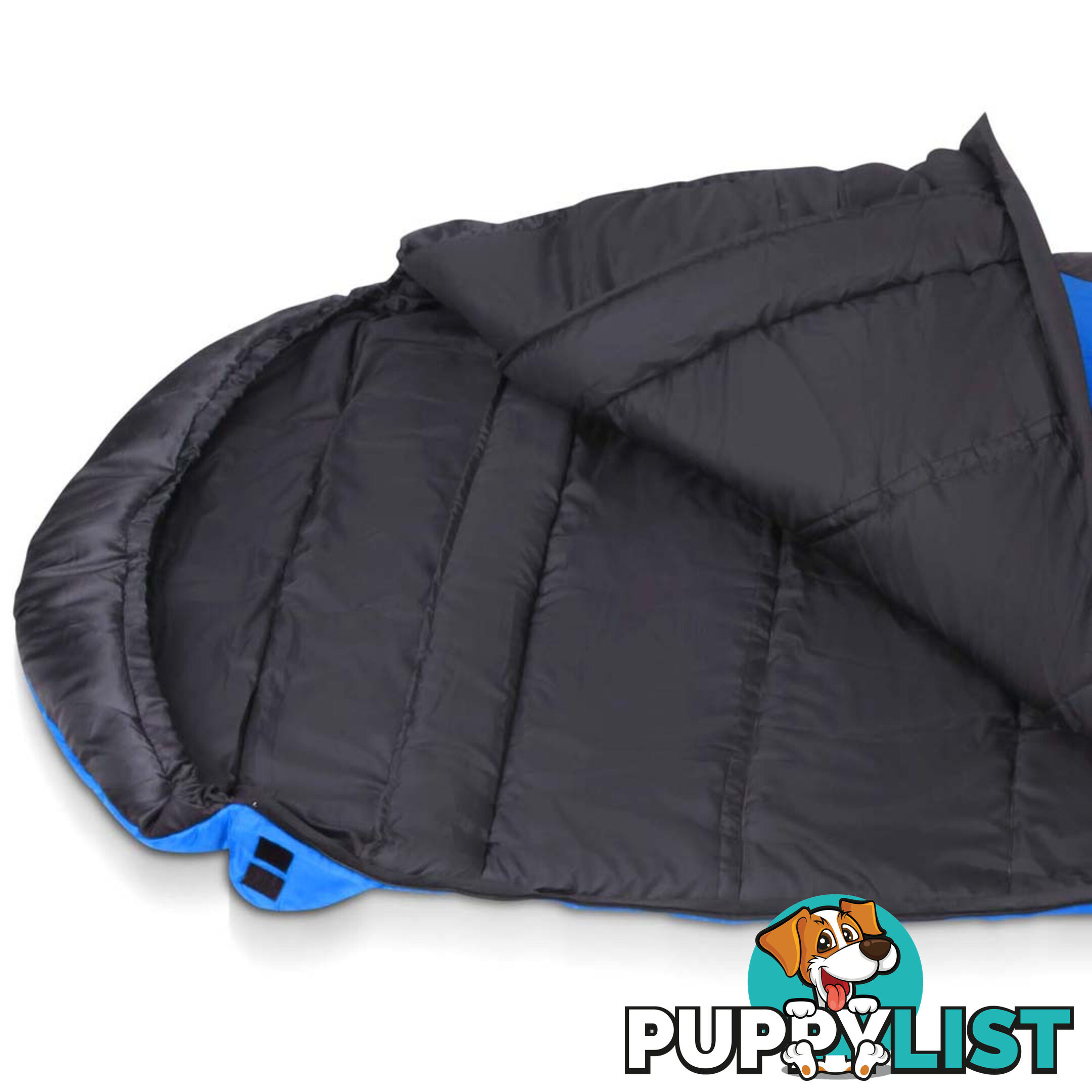 Camping Envelope Sleeping Bag Single Blue Black