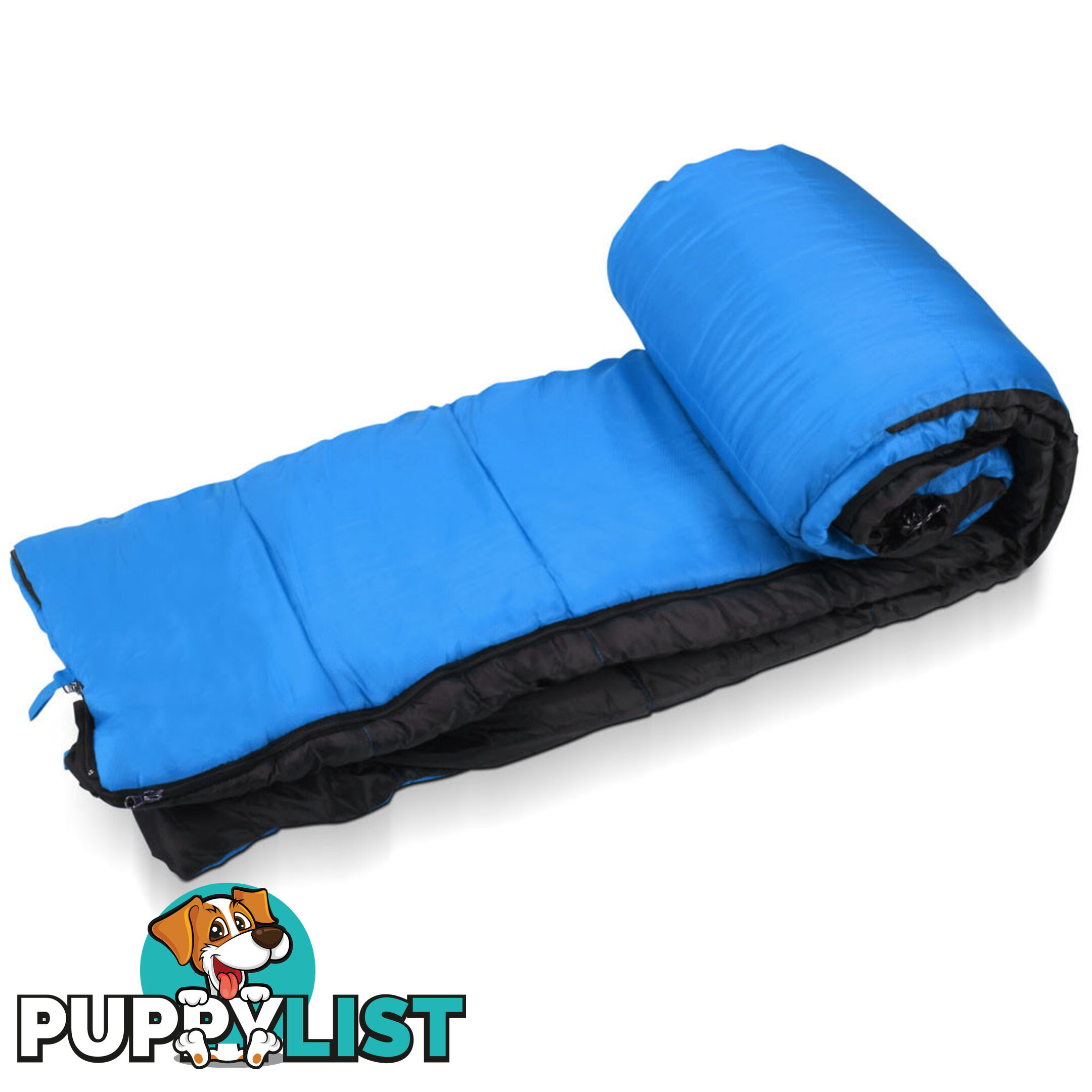 Camping Envelope Sleeping Bag Single Blue Black