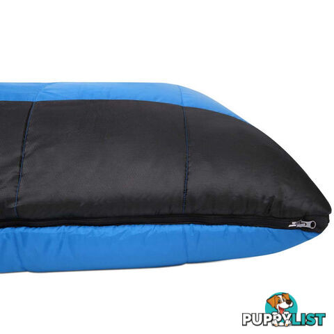 Camping Envelope Sleeping Bag Single Blue Black