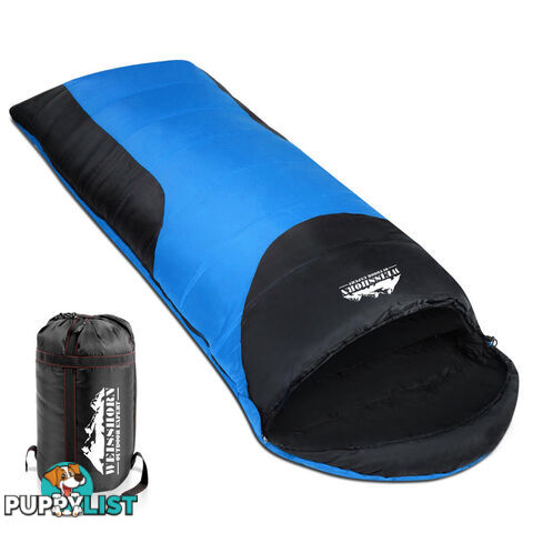 Camping Envelope Sleeping Bag Single Blue Black