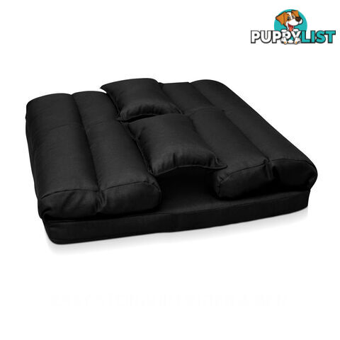 Double Size Adjustable Lounge Sofa - 5 positions Black