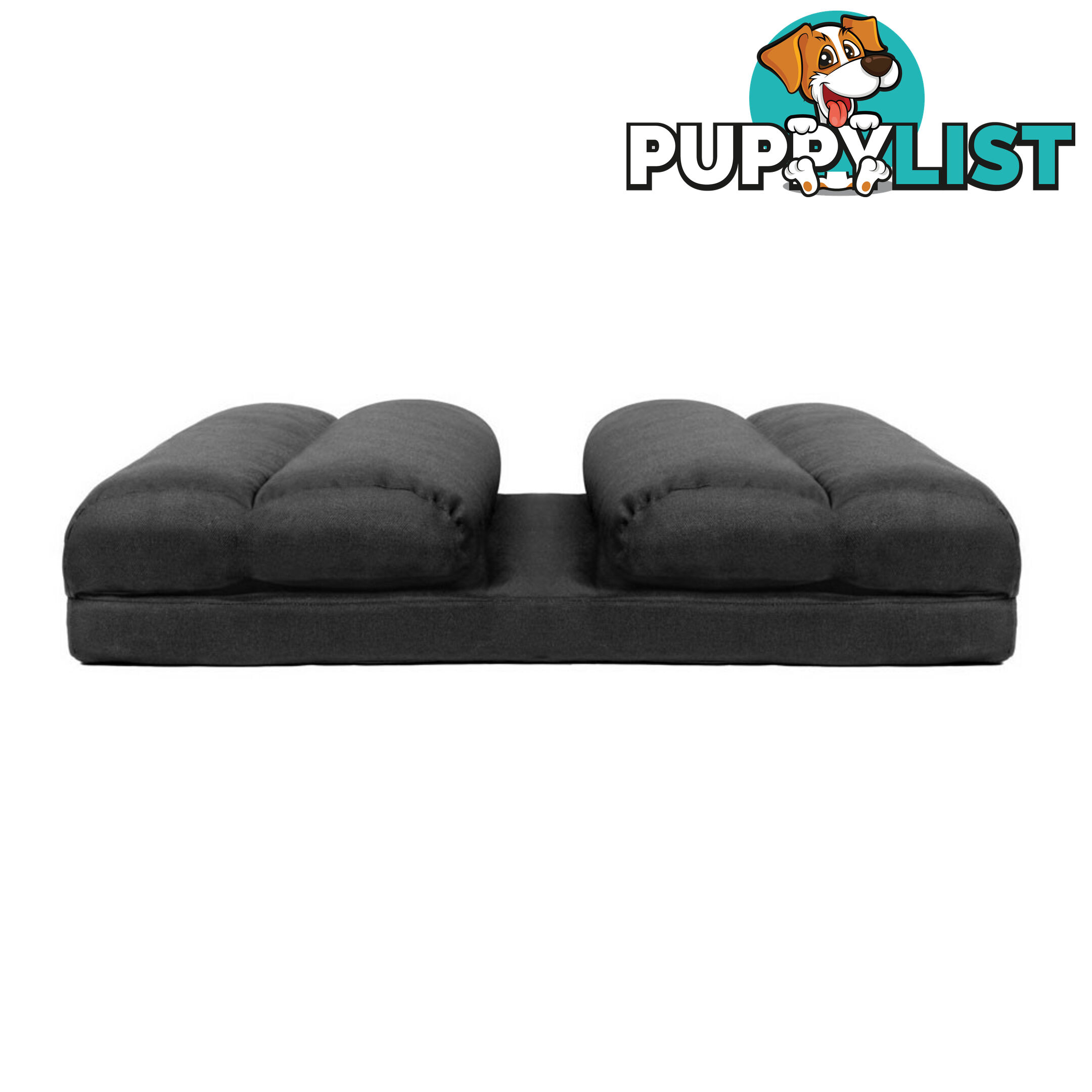 Double Size Adjustable Lounge Sofa - 5 positions Black