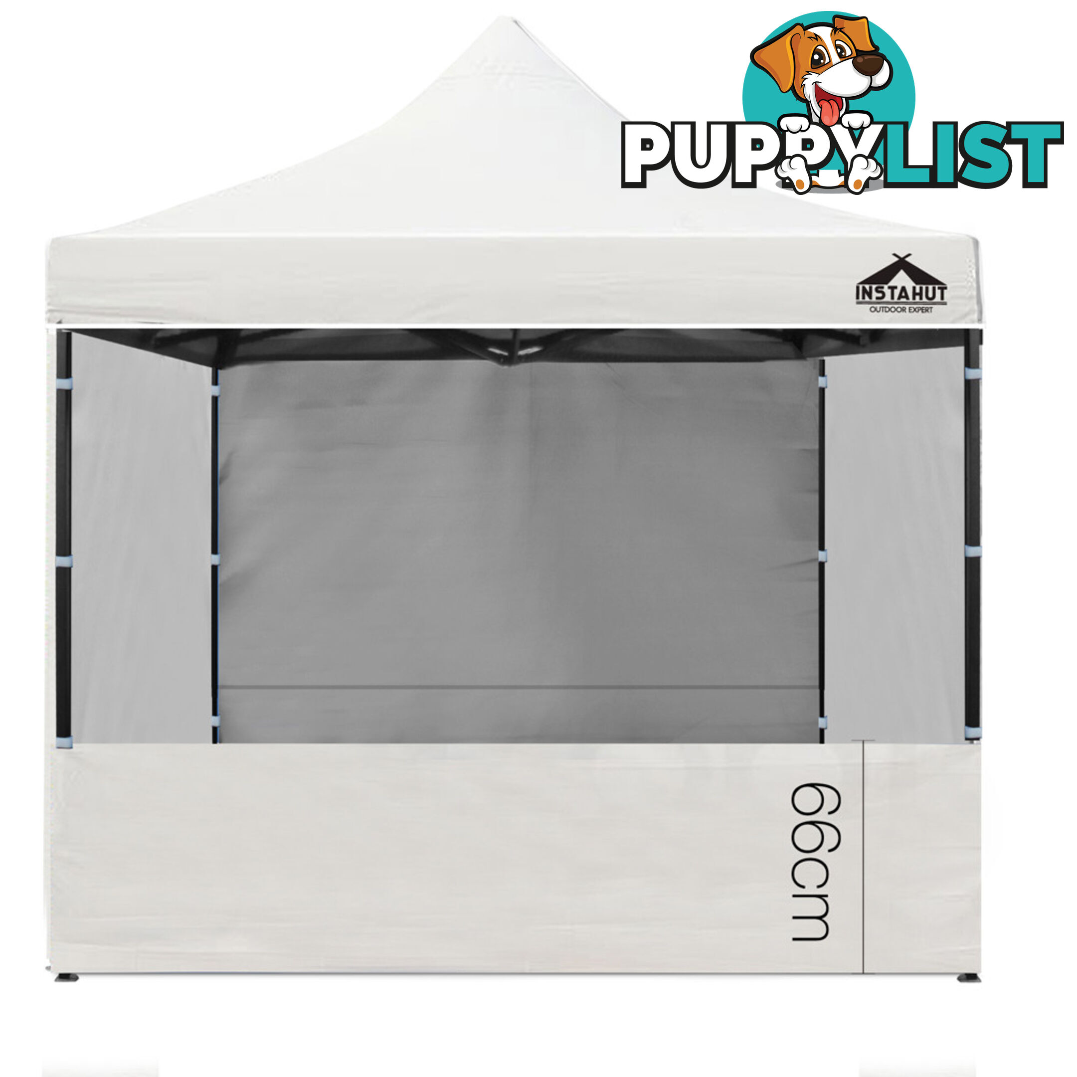 3x3 Pop Up Gazebo Hut with Sandbags White