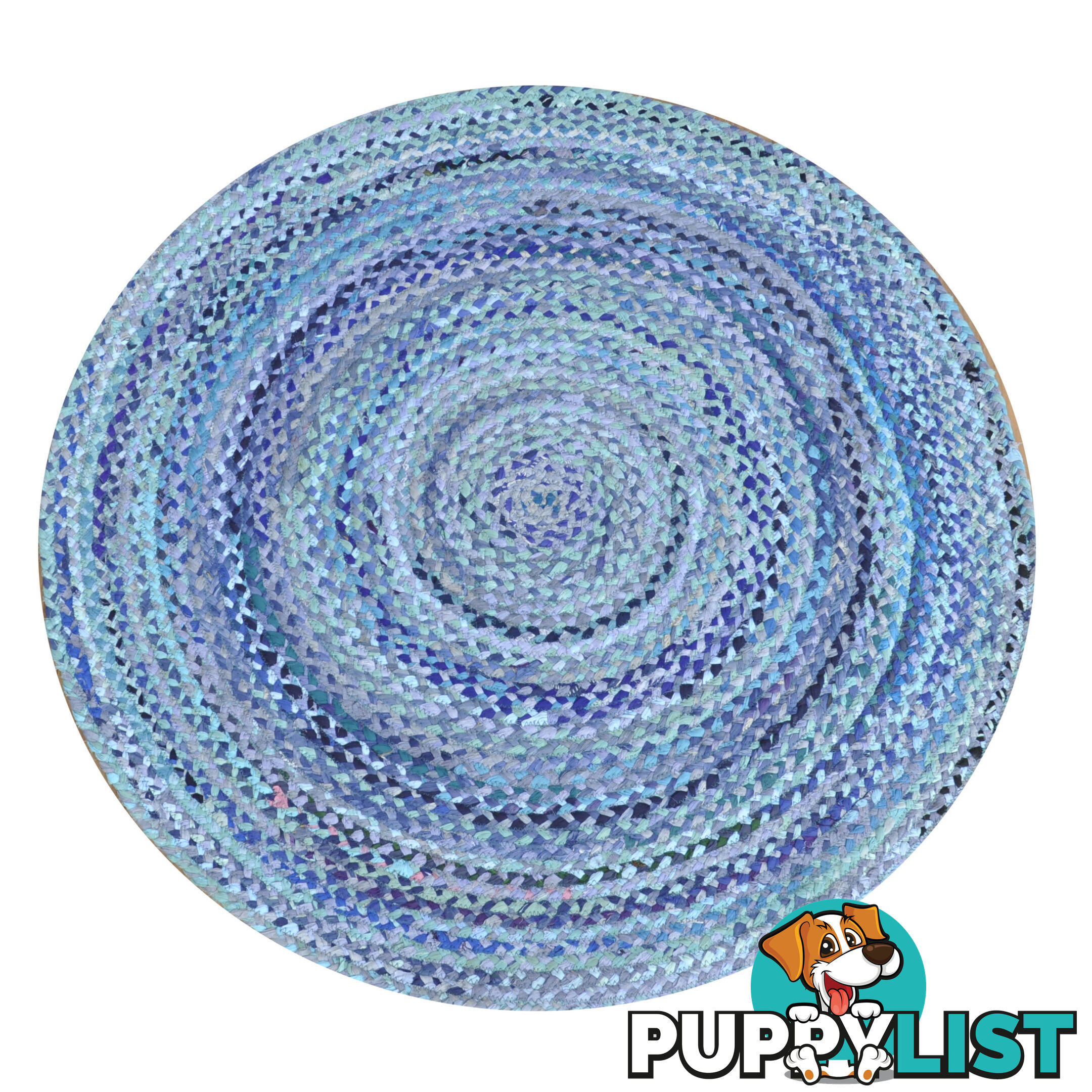 Cotton Blue Rug 120x120cm