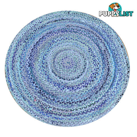 Cotton Blue Rug 120x120cm