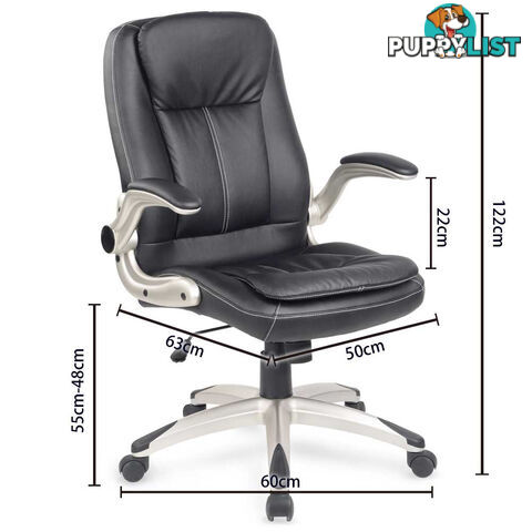 Executive PU Leather Office Computer Chair Black