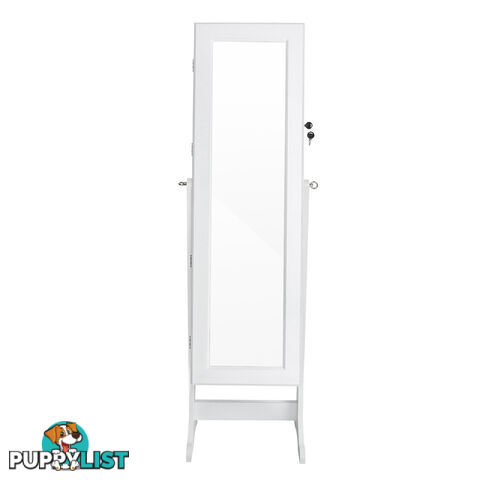 Mirror Jewellery Cabinet Storage 146cm White