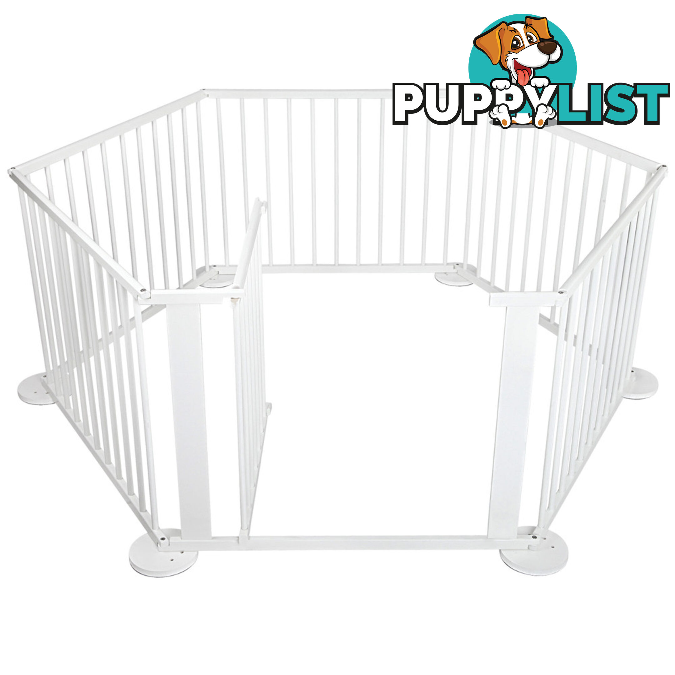 Baby Natural White Wooden Playpen