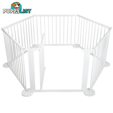 Baby Natural White Wooden Playpen