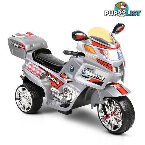 Kids Ride on Motorbike Silver Red