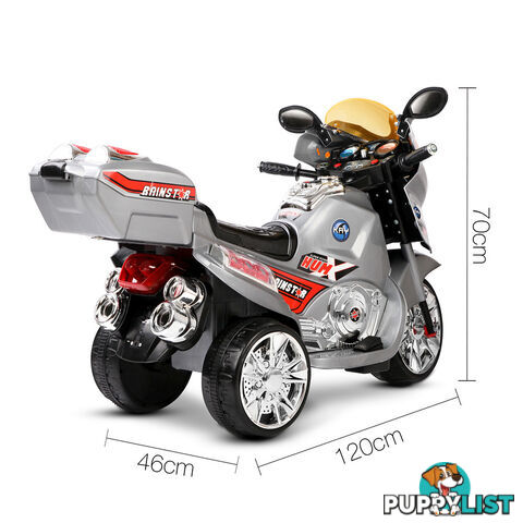 Kids Ride on Motorbike Silver Red