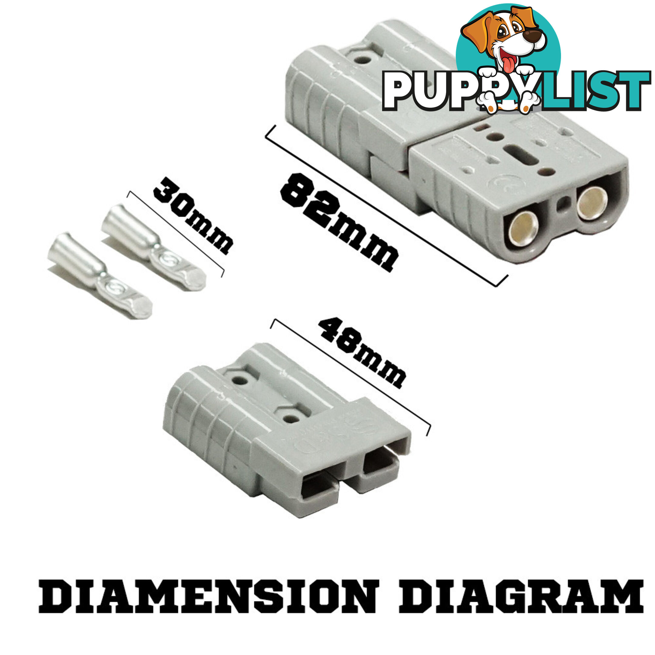 New 20X 50AMP Premium Anderson Style Plug Exterior Connector DC Power Solar