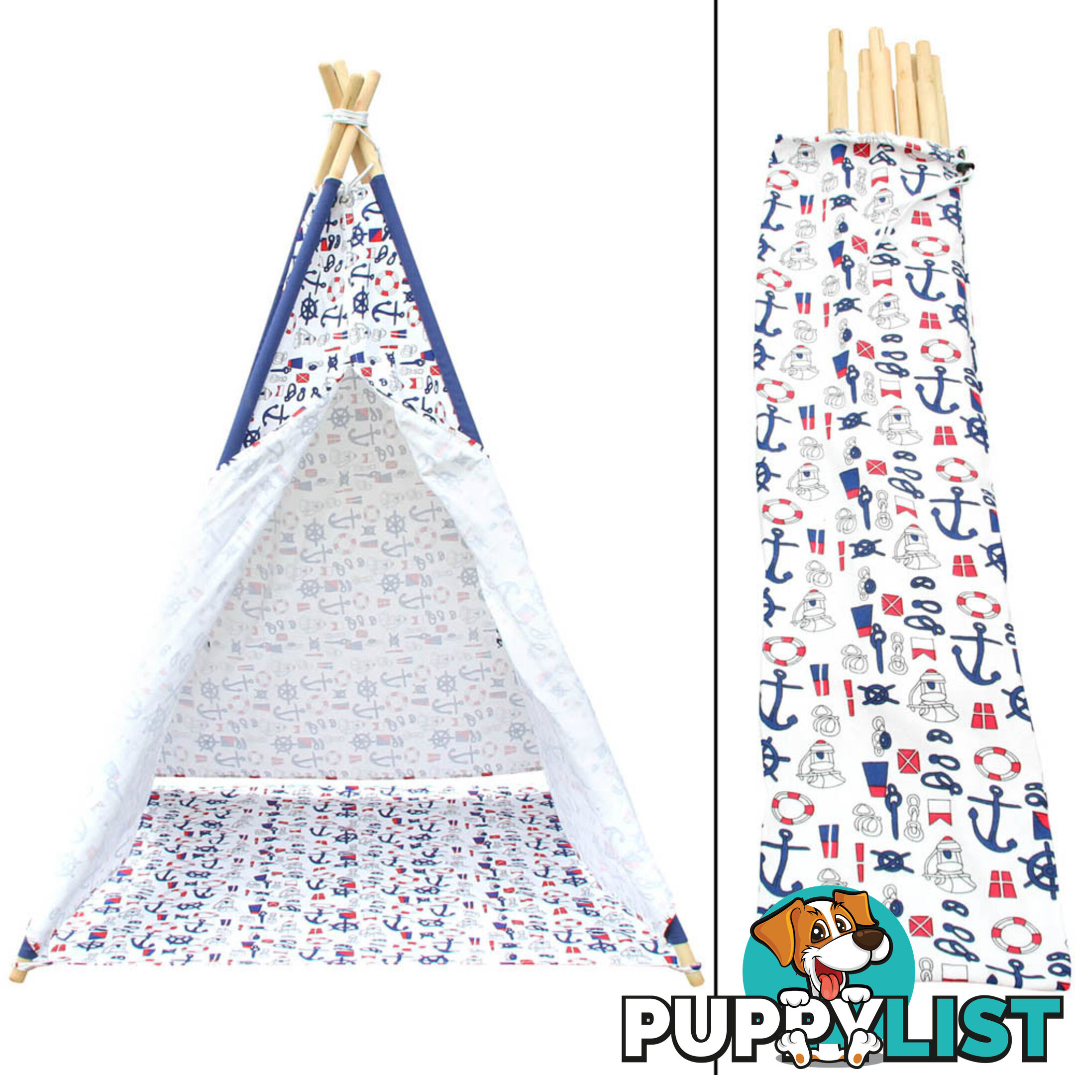 4 Poles Teepee Tent w/ Storage Bag