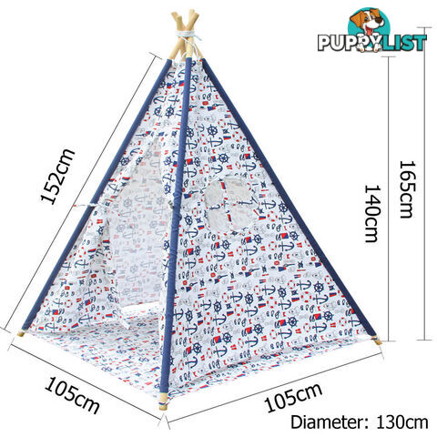 4 Poles Teepee Tent w/ Storage Bag